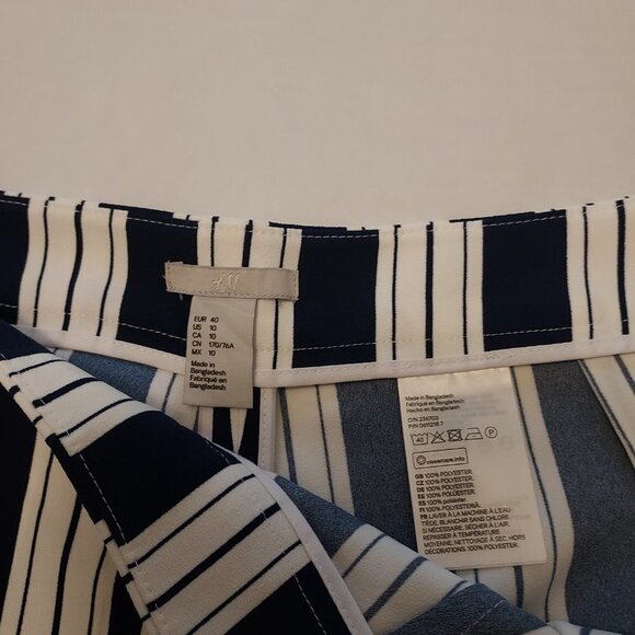 Striped Black and White Women's Pants - Picture 6 of 8